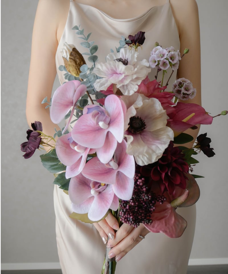 パープルラベンダーのブーケ | 造花ブーケ ウェディングブーケ