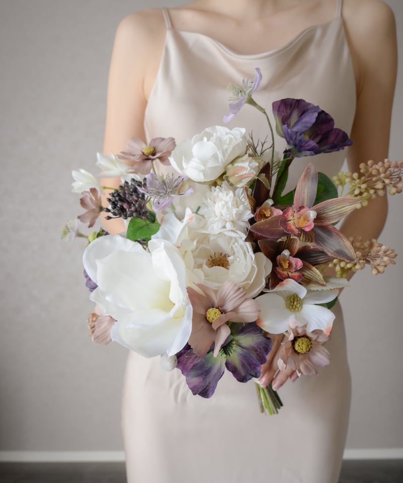 L.i.F design アーティシャルフラワー 造花 ウェディングブーケ L.i.F