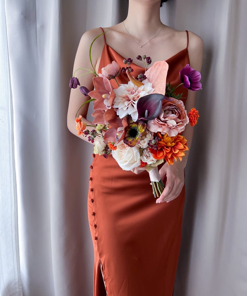 ディープタントのブーケ| 造花ブーケ | doille doillette