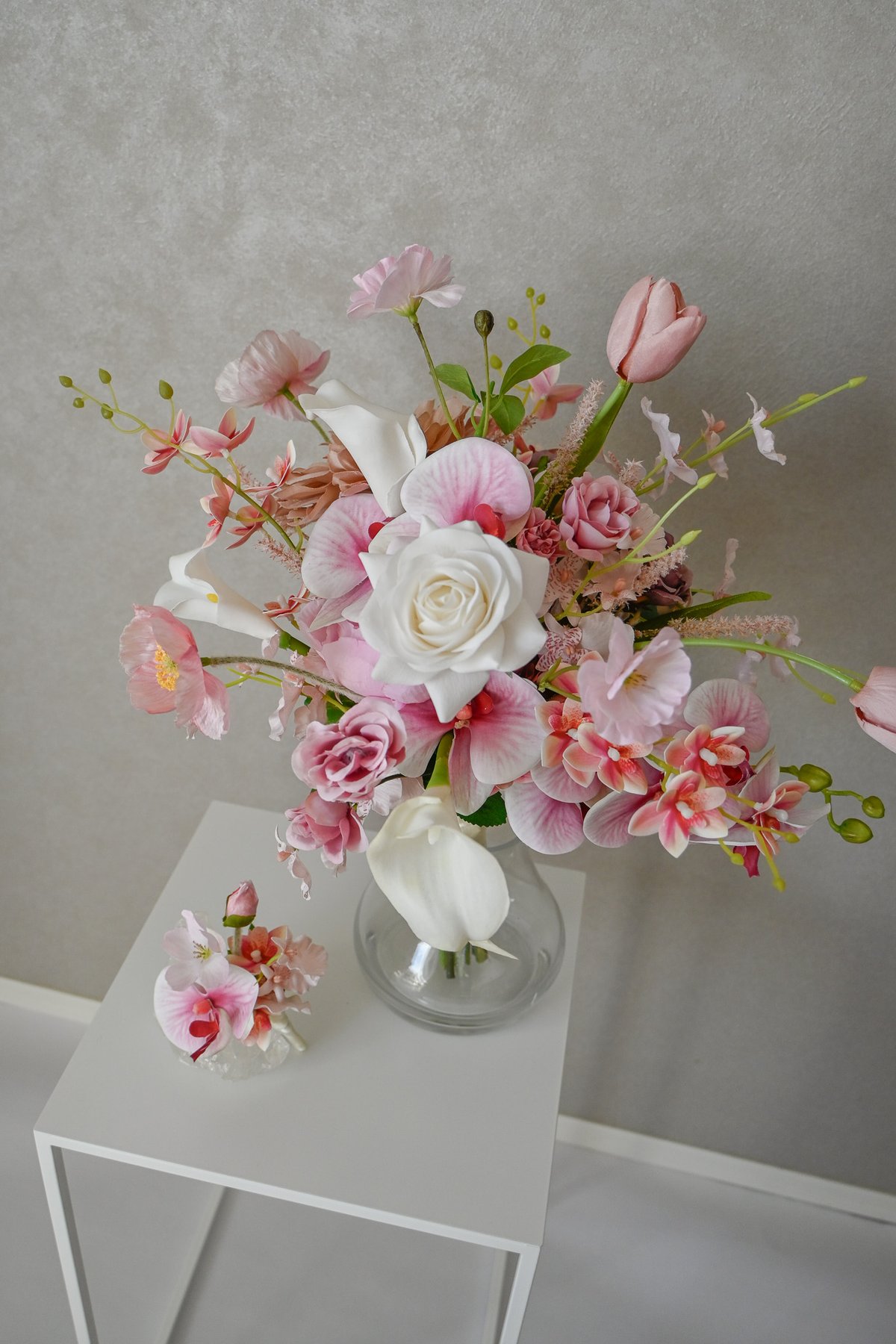 プティピンクのブーケ | 造花ブーケ ウェディングブーケ 持ち込み