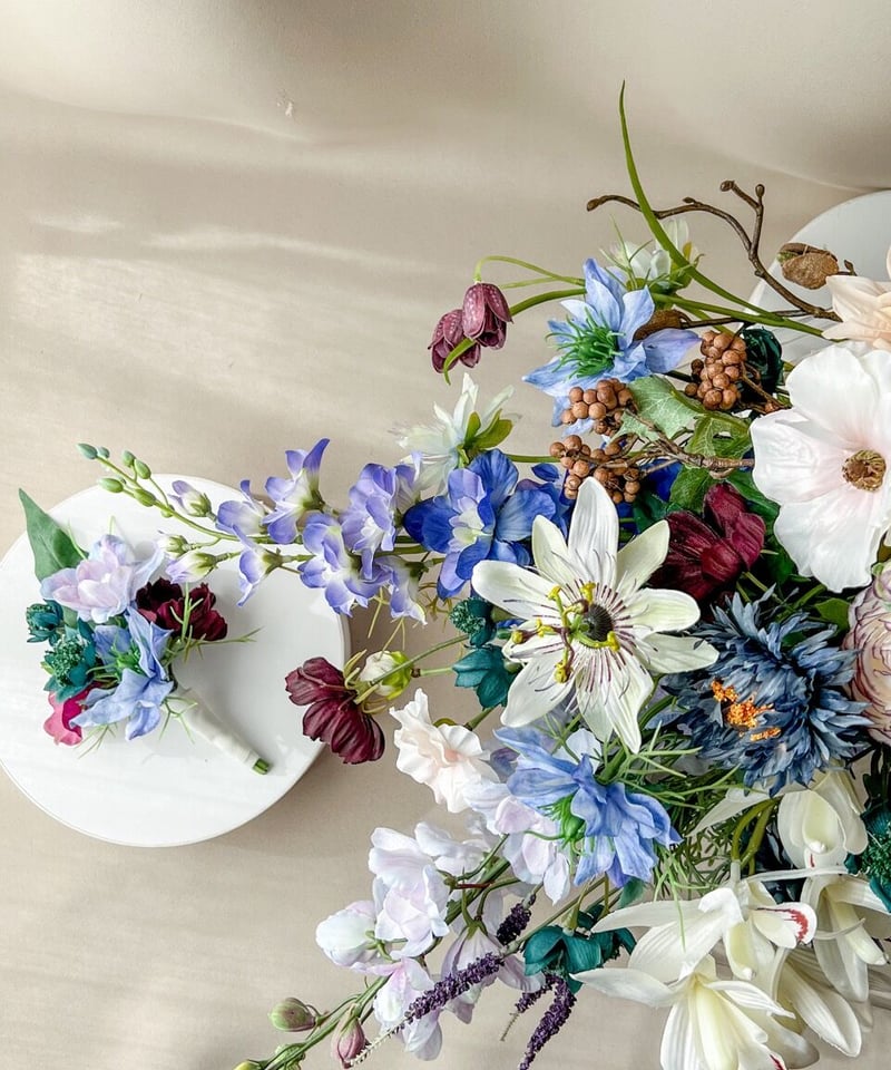 受注生産 】 BLUE バタフライピーのブーケ| 造花ブーケ 受注生産 】 BLUE バタフライピーのブーケ| 造花ブーケ