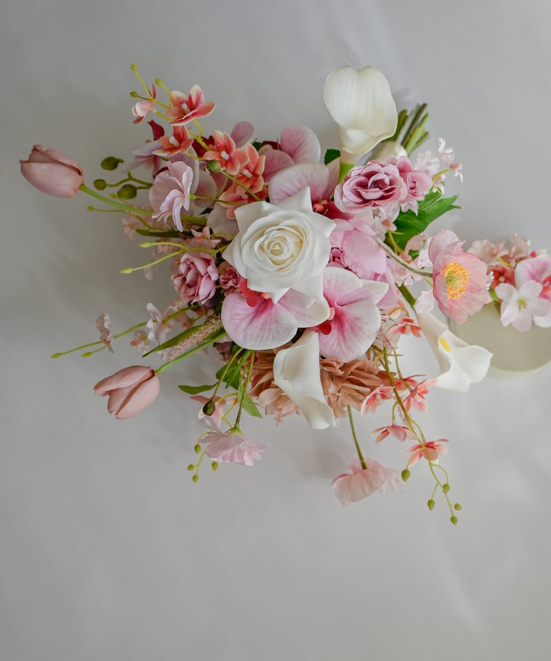 プティピンクのブーケ | 造花ブーケ ウェディングブーケ 持ち込み