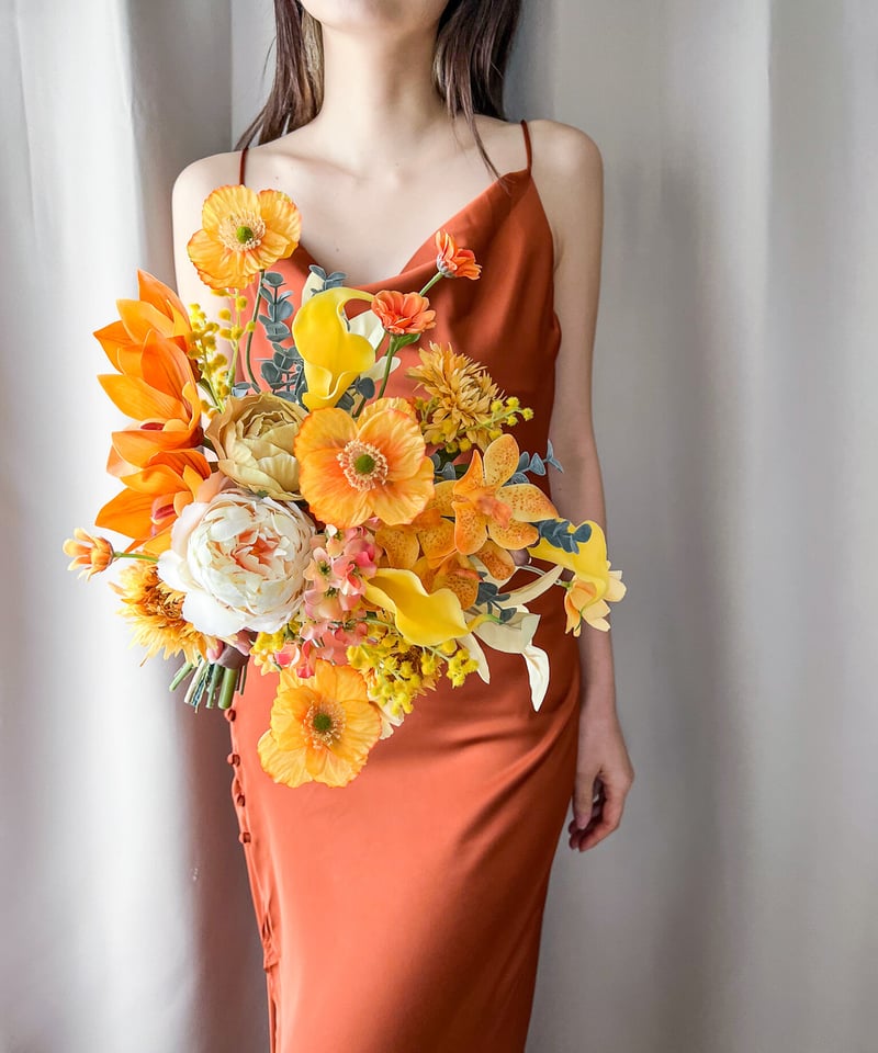 イエローフロマージュのブーケ| 造花ブーケ ウェディングブーケ