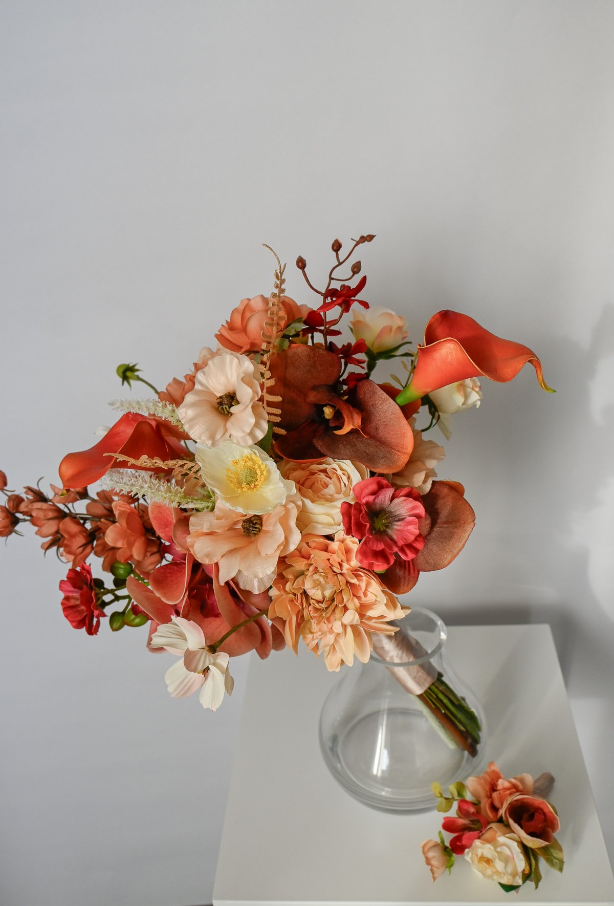 オレンジチョコレートブーケ | 造花ブーケ ウェディングブーケ