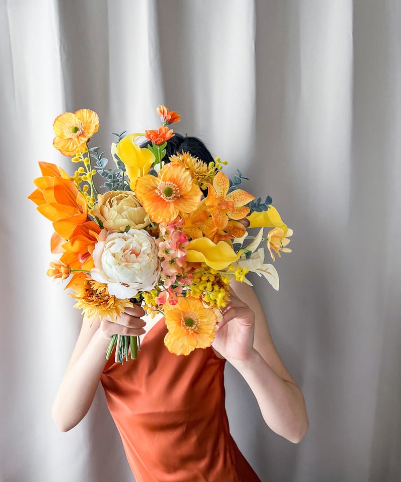 イエローフロマージュのブーケ| 造花ブーケ ウェディングブーケ