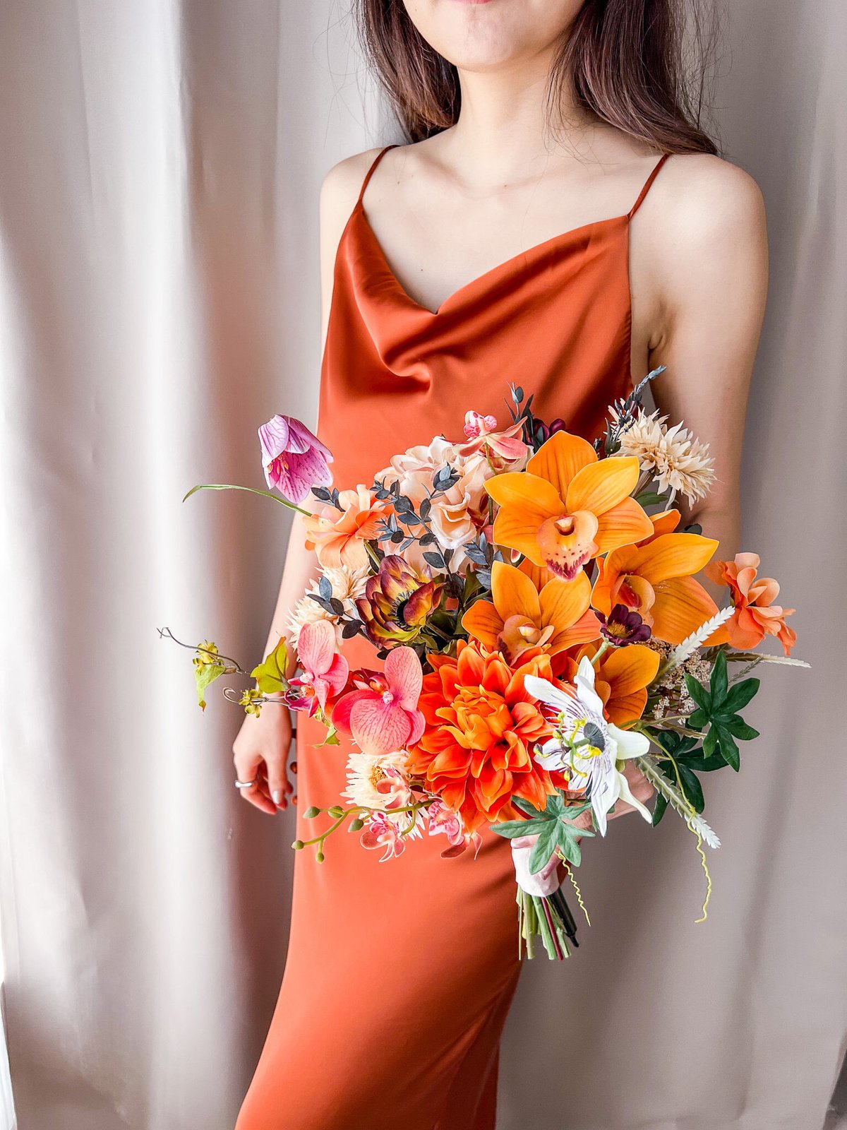 オランジュのブーケ| 造花ブーケ ウェディングブーケ アーティシャル