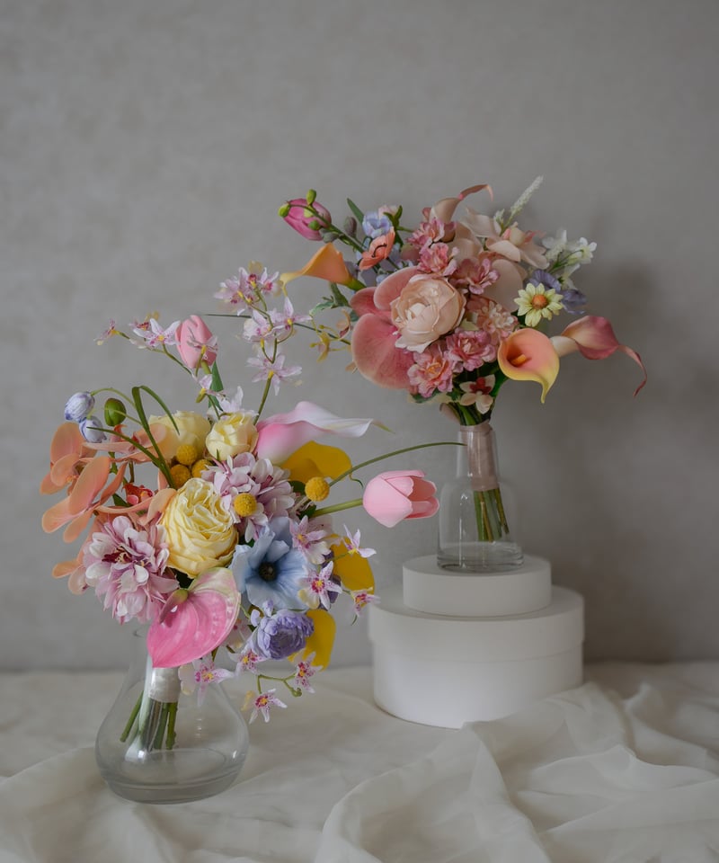 即納】パステルスプリングブーケ | 造花ブーケ ウェディングブーケ  