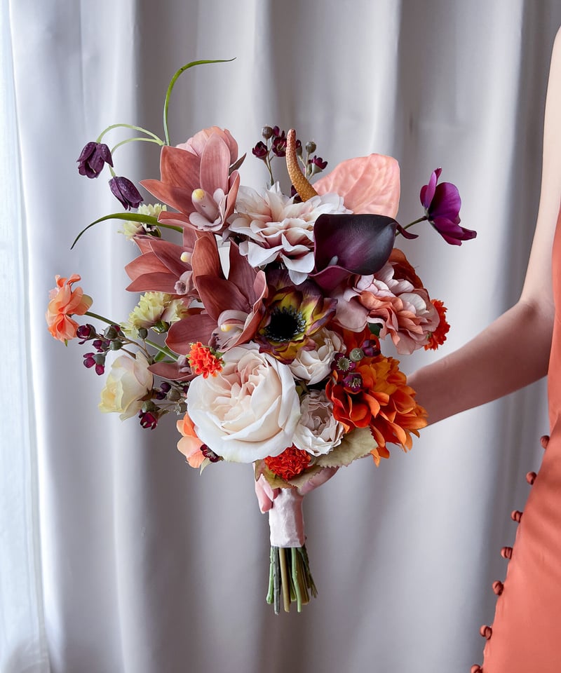 ディープタントのブーケ| 造花ブーケ | doille doillette