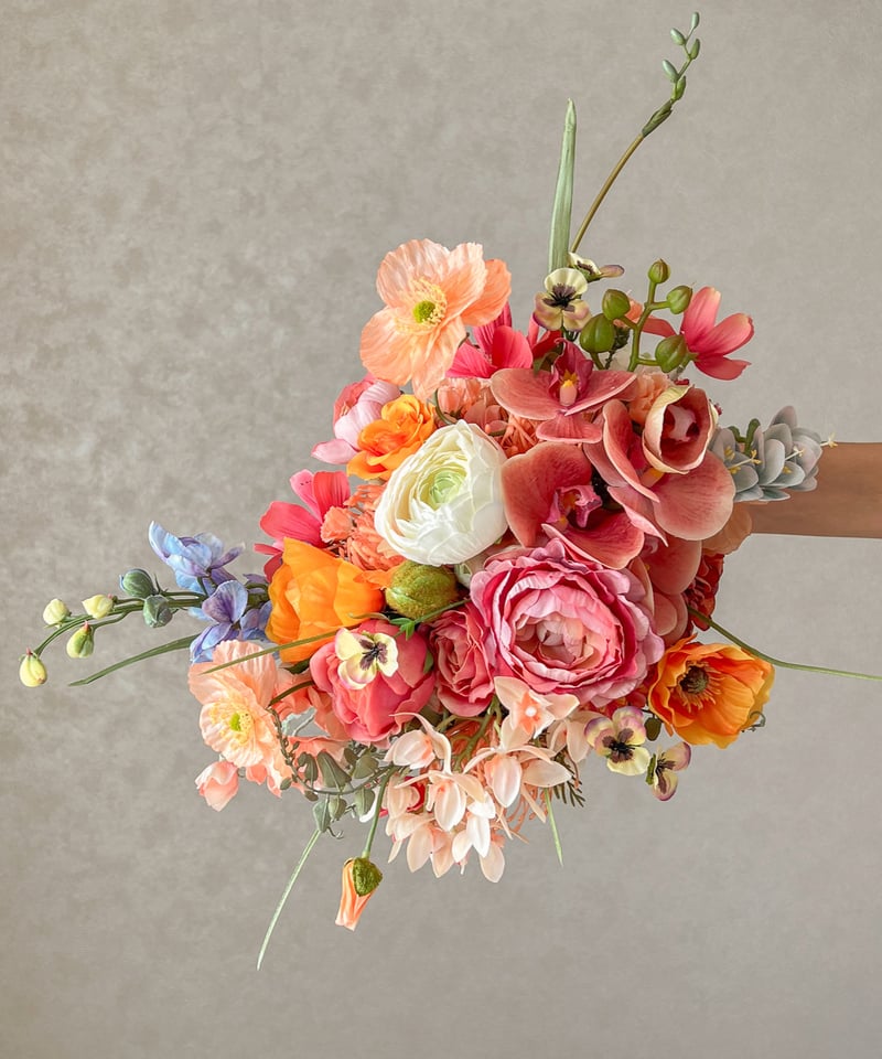 サマーホリデイなブーケ | 造花ブーケ ウェディングブーケ 持ち込み