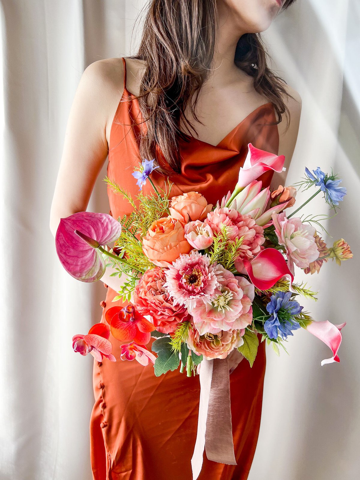 受注生産 】 アプリコットカシスのブーケ| 造花ブーケ | doille doillette 