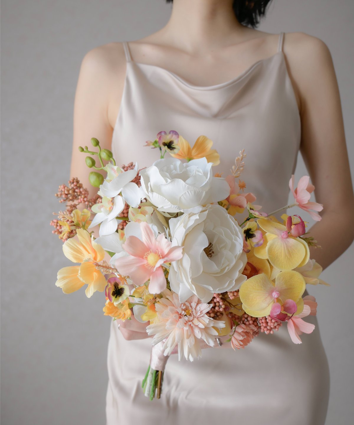 Muted Petal 優しい色合いのミューズブーケ 結婚式 前撮り パステル 前