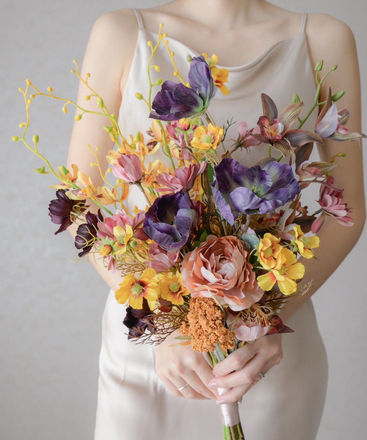ブリティッシュイエローのブーケ | 造花ブーケ ウェディングブーケ