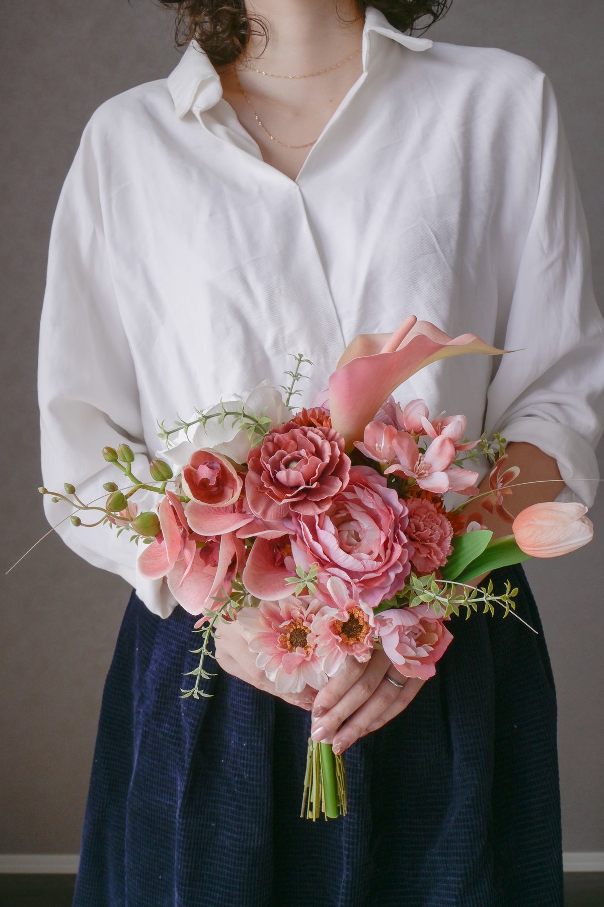 フレアピンクのブーケ＆ブートニア | doille doillette