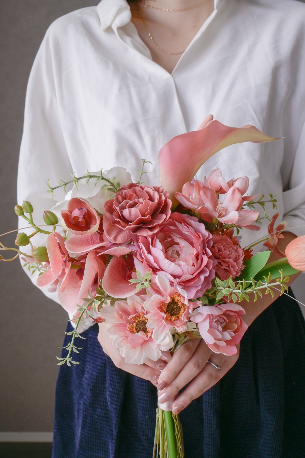 フレアピンクのブーケ＆ブートニア | doille doillette