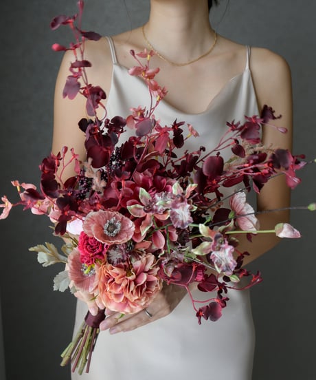 ピンク系 アーティシャルフラワー　造花ブーケ ウェディングブーケ ウエディングブーケ アーティシャルフラワー 【公式通販】