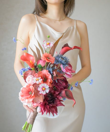ウェディングブーケ　DOILLE_DOILLETTE 造花ブーケ ウェディングブーケ DOILLE_DOILLETTE 造花ブーケ - メルカリ