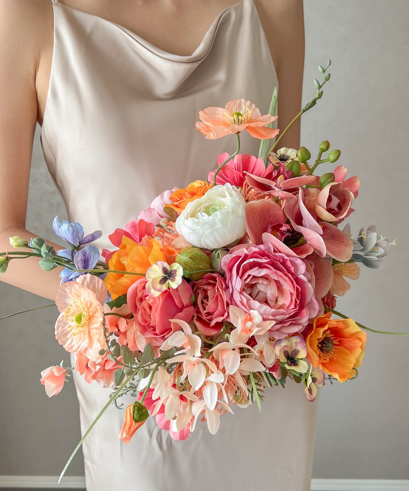 サマーホリデイなブーケ | 造花ブーケ ウェディングブーケ 持ち込み