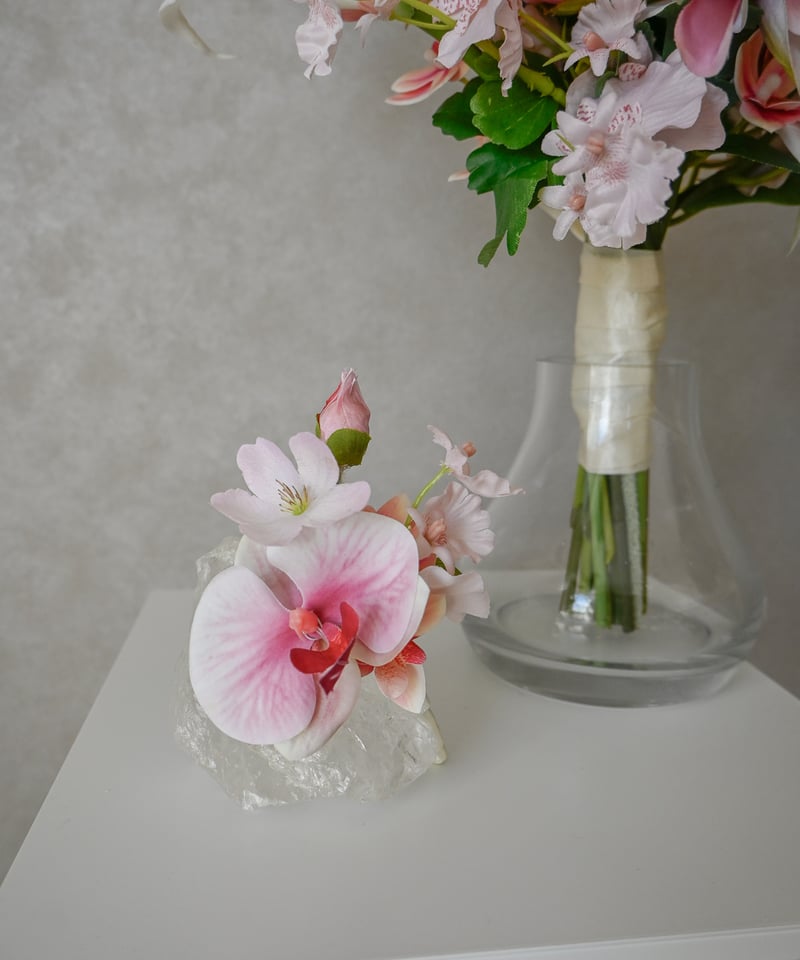 プティピンクのブーケ | 造花ブーケ ウェディングブーケ 持ち込み