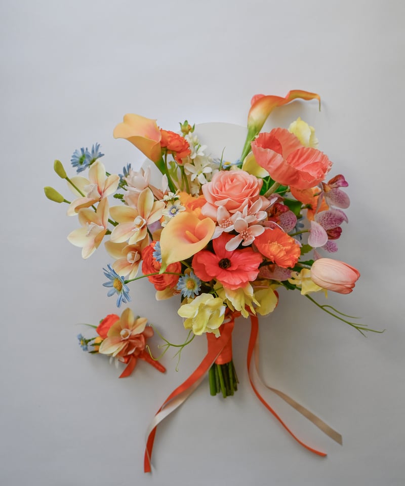 カラフリルブーケ | 造花ブーケ ウェディングブーケ 持ち込みブーケ