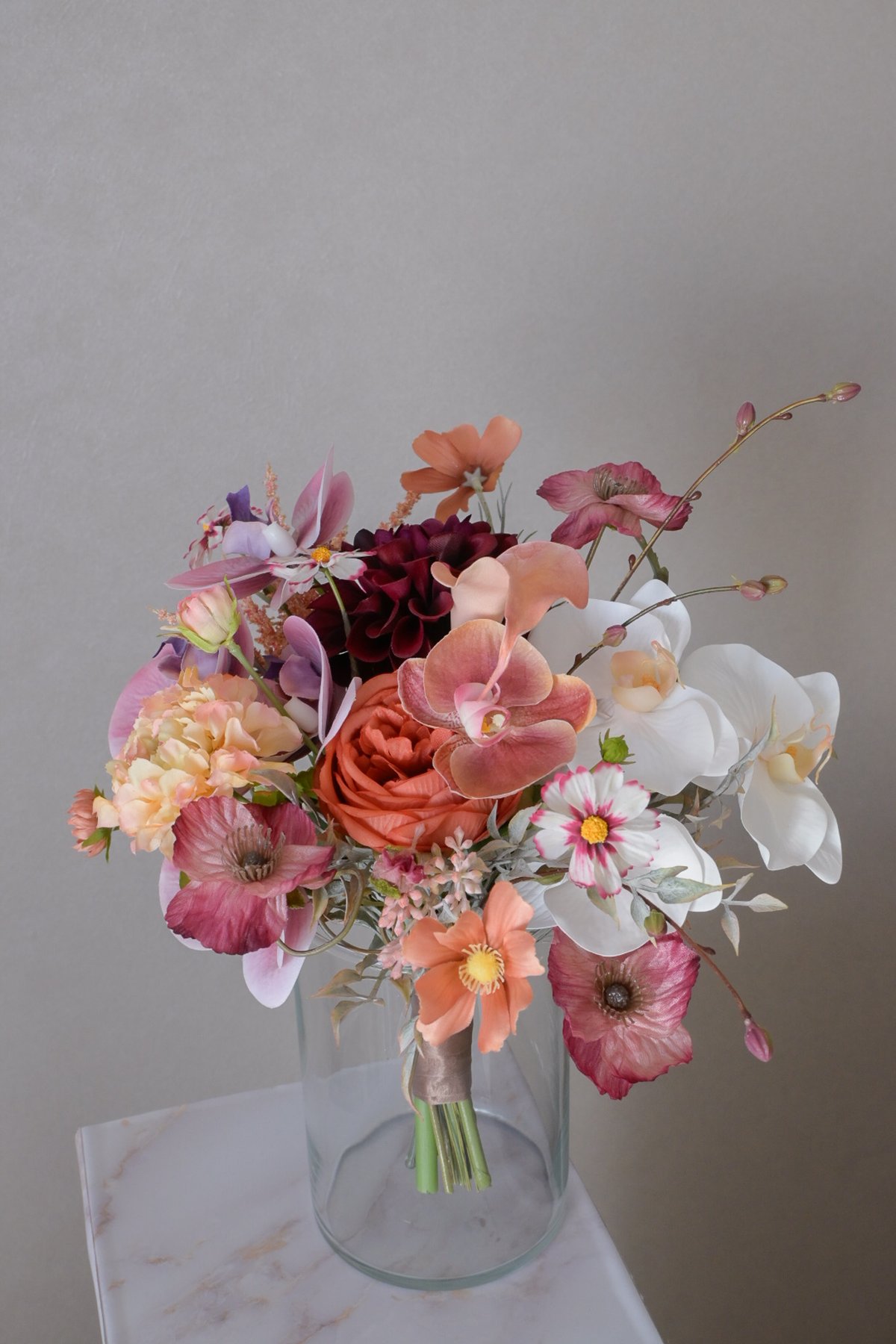 テラコッタパールのブーケ | 造花ブーケ ウェディングブーケ 持ち込み