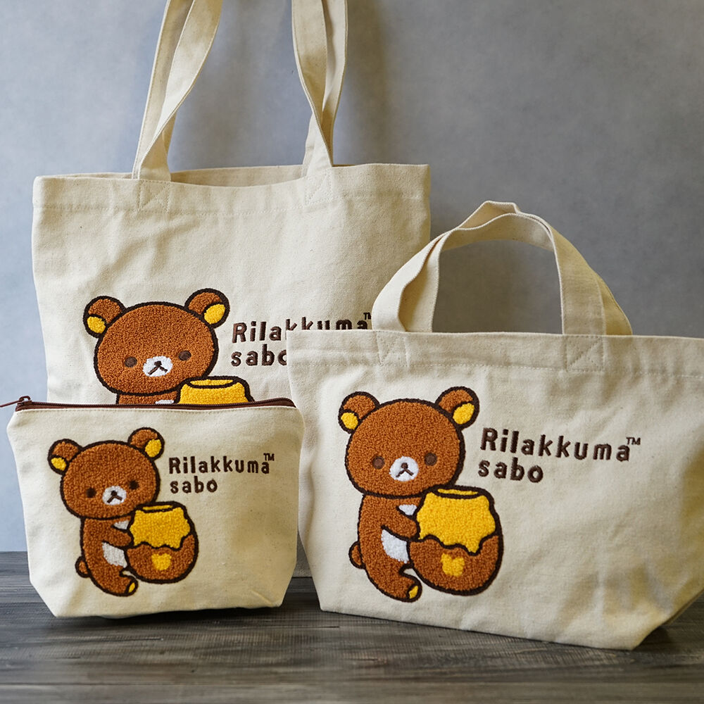 RLS-252 さがら刺繍ミニトートバッグ【座り】 | りらっくま茶房 RLS-252 さがら刺繍ミニトートバッグ【座り】 | りらっくま茶房