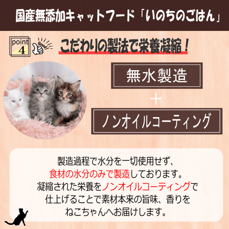 国産無添加キャットフード「いのちのごはん」通常タイプ  500ｇ