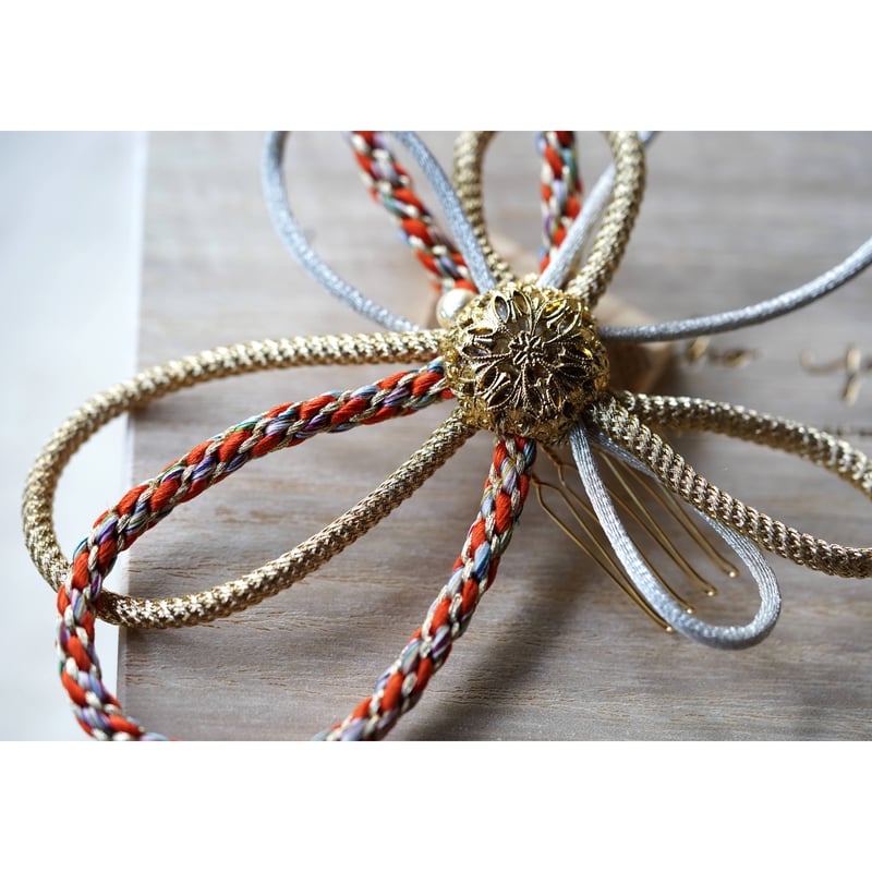 伊賀組紐・水引華（橙） | yumiko-yano