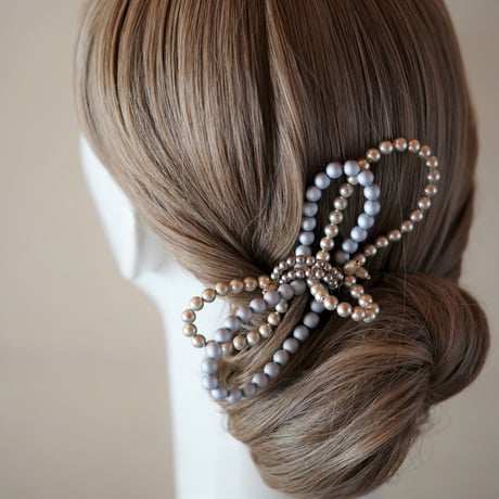 J・V　pearl ribbon (pale blue)