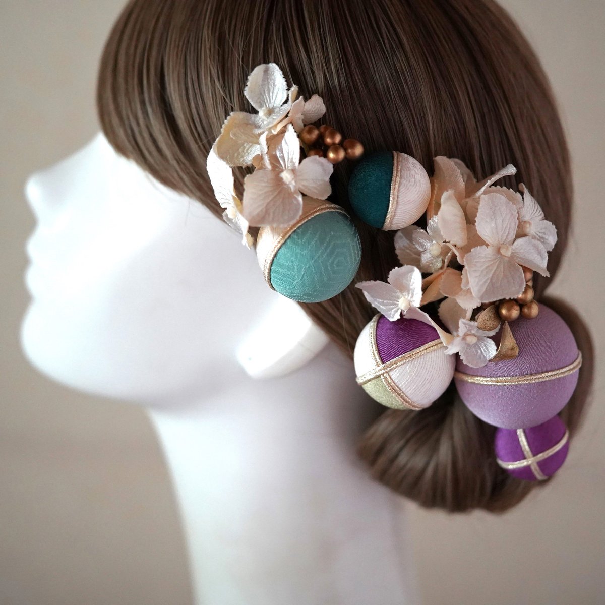 ヘッドドレス&ショルダーコステイロ 紫陽花カラー 軽率 