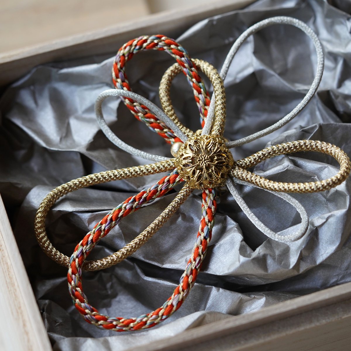 伊賀組紐・水引華（橙） | yumiko-yano