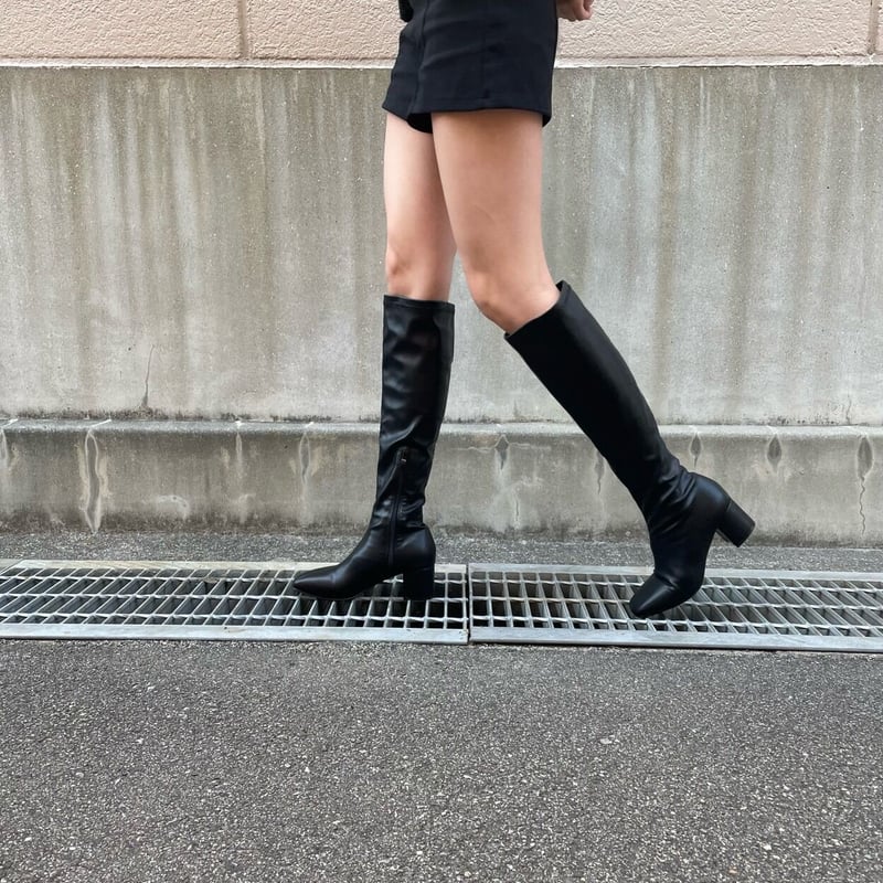 ストレッチロングブーツ BLK | Lux by SELENES ストレッチロングブーツ BLK | Lux by SELENES