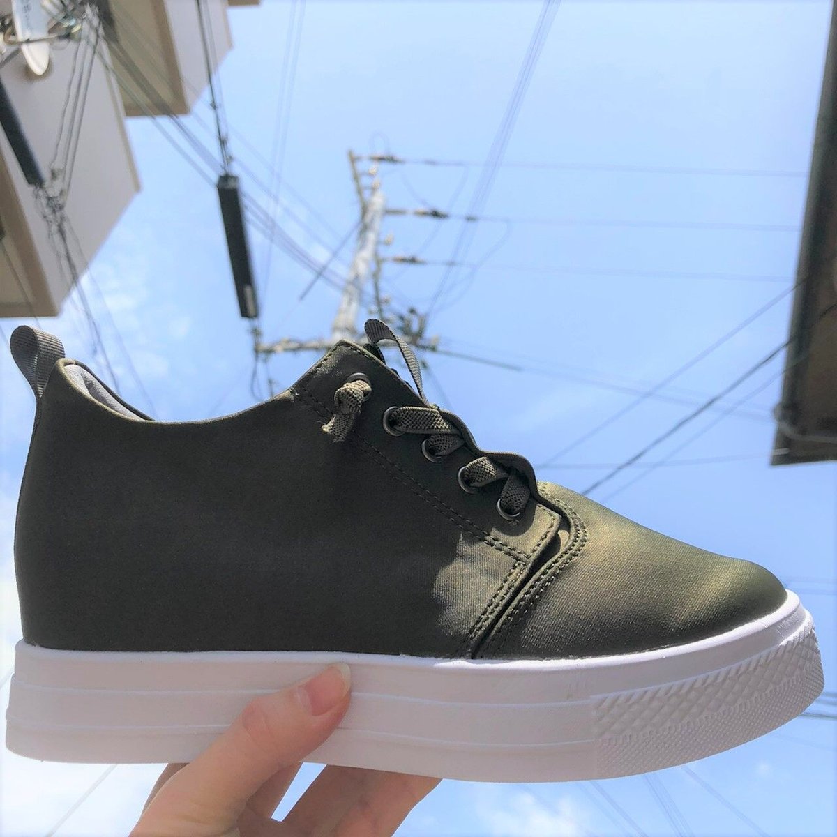 5CMインヒール★ユニークキュービック装飾スニーカー★全3色 3cmインヒールスニーカー KA | Lux by SELENES