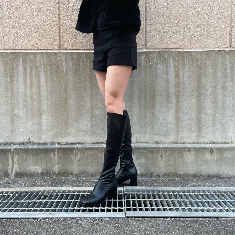 ストレッチロングブーツ BLK | Lux by SELENES ストレッチロングブーツ BLK | Lux by SELENES