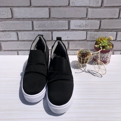３cmインヒールスリッポン　black