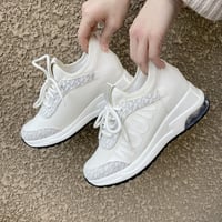 エアーソールレースアップスニーカー　WH/C