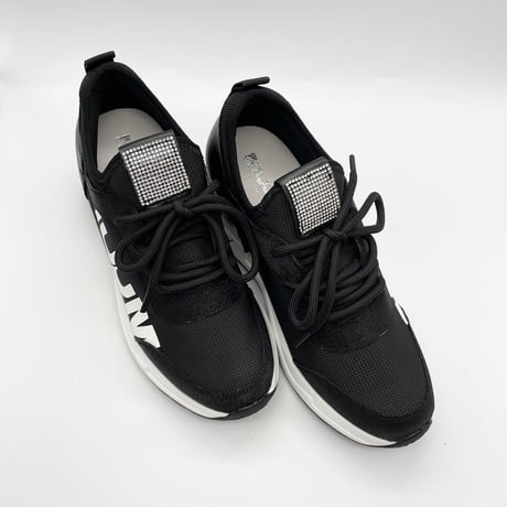 エアーソールレースアップスニーカー　BK/WH