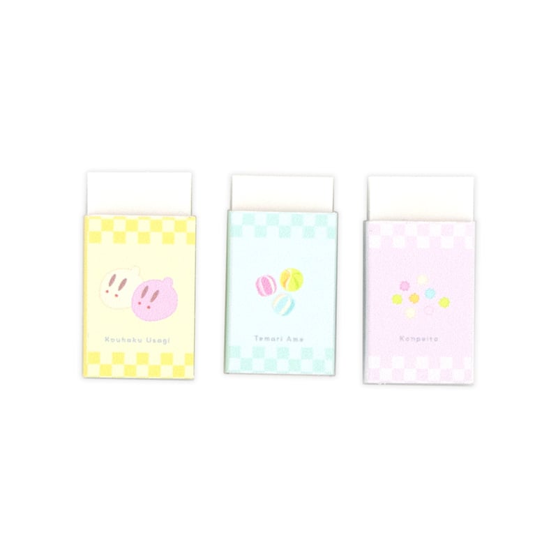 消しゴム3Pセット【 ねこ/とかげ/ロゴ】 | すみっコぐらし堂オンライン