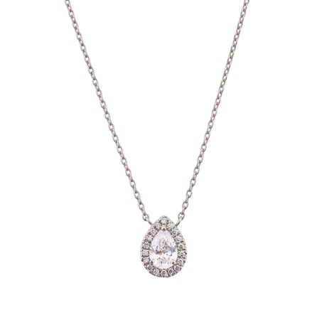 【オーダー品】0.7ct ペアシェイプ HALO Pendant