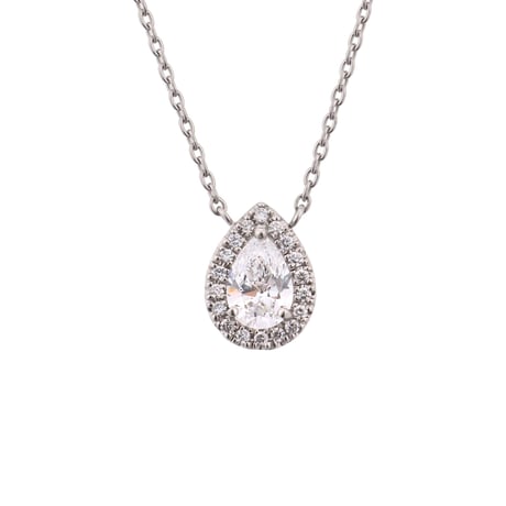 【オーダー品】0.7ct ペアシェイプ HALO Pendant