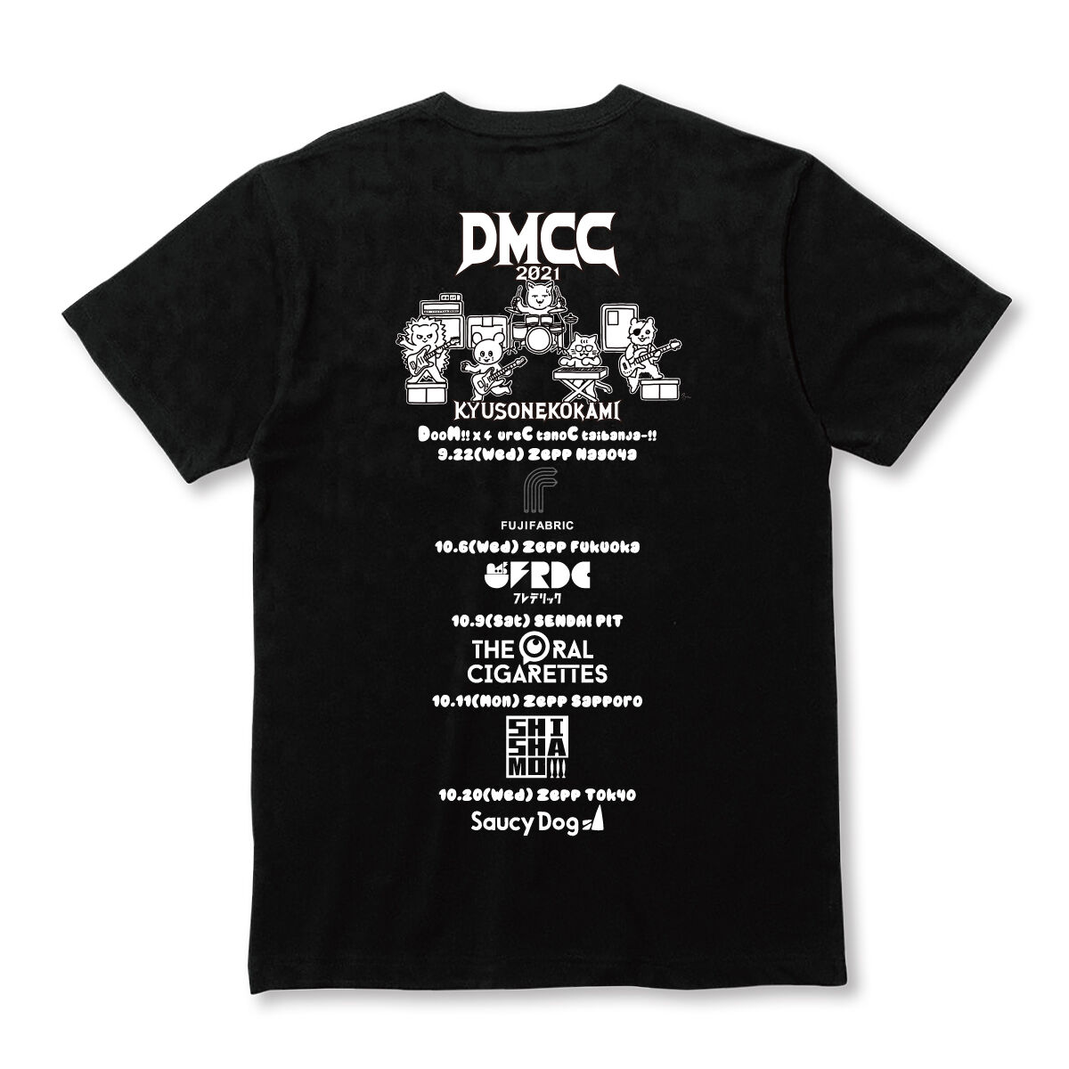 DMCC'21対バンツアー Tシャツ | KYUSONEKOKAMI OFFICIAL STORE
