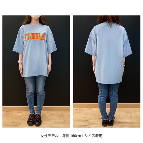 カレッジロゴTシャツ(アシッドカーキ)