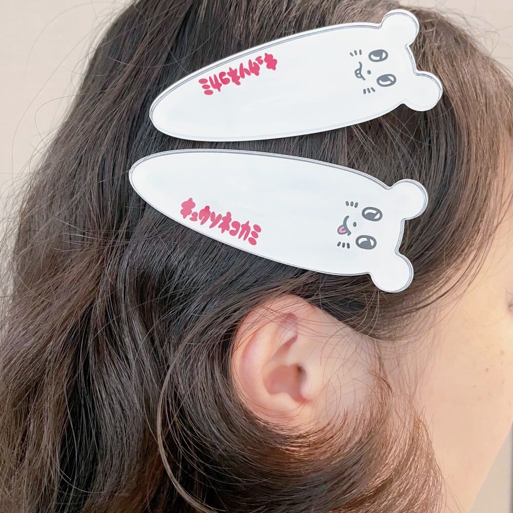 ロゴ ペアピン ペアクリップ Honey Cinnamon（ハニーシナモン） ヘアピン ロゴプレートリボン