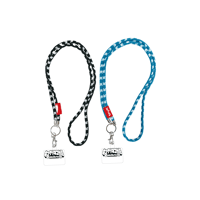 総柄スマホストラップ ブラック／ブルー