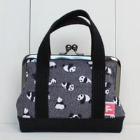 バッグみたいながまぐち 22 パンダ（クロ） （G1301-22）