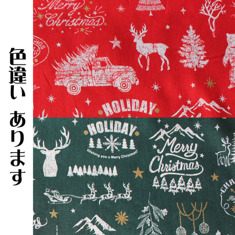 【アウトレット】クリスマスのポーチ　グリーン（P04-40)