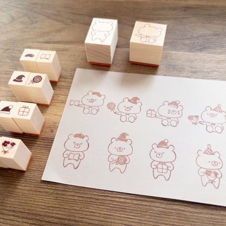 【予約受付】【5月9日-11日限定】【再販】「くまのきもち」  をもっと楽しむためのスタンプセット