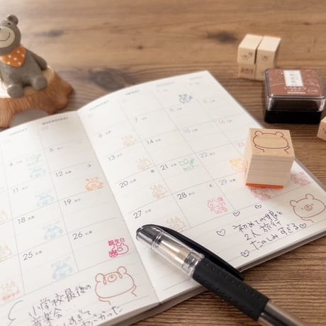 【予約受付】【5月9日-11日限定】【再販】気持ちをおして残す新習慣♡表情無限のスタンプ「くまのきもち」