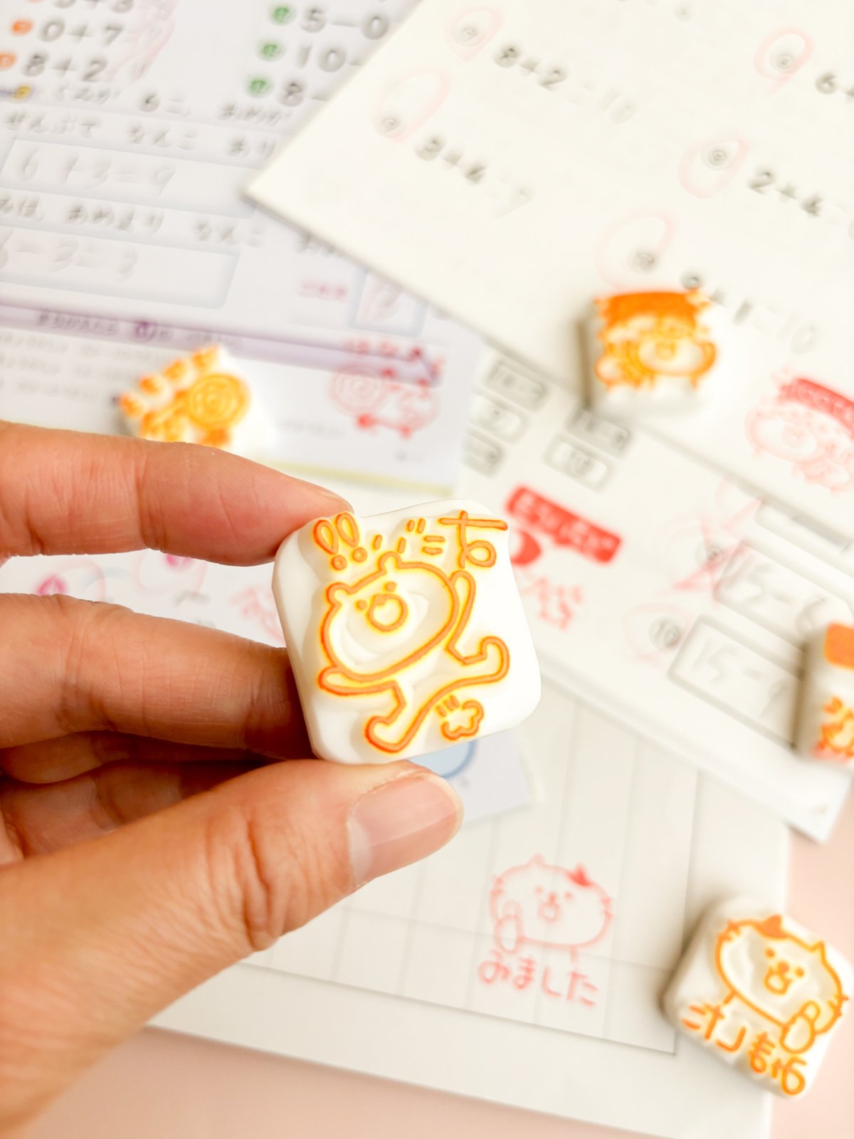 No.0001】先生はんこ図案 絵心がなくても大丈夫！いますぐ彫って販売