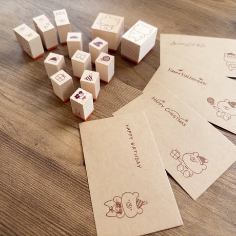 【予約受付】【5月9日-11日限定】【再販】「くまのきもち」  をもっと楽しむためのスタンプセット