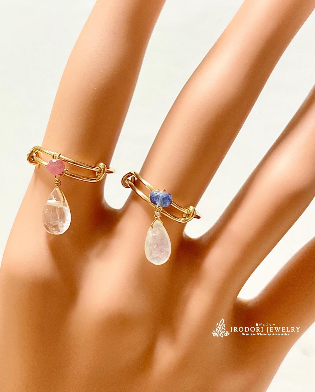 oriental jewelry  水晶　薔薇　リング
